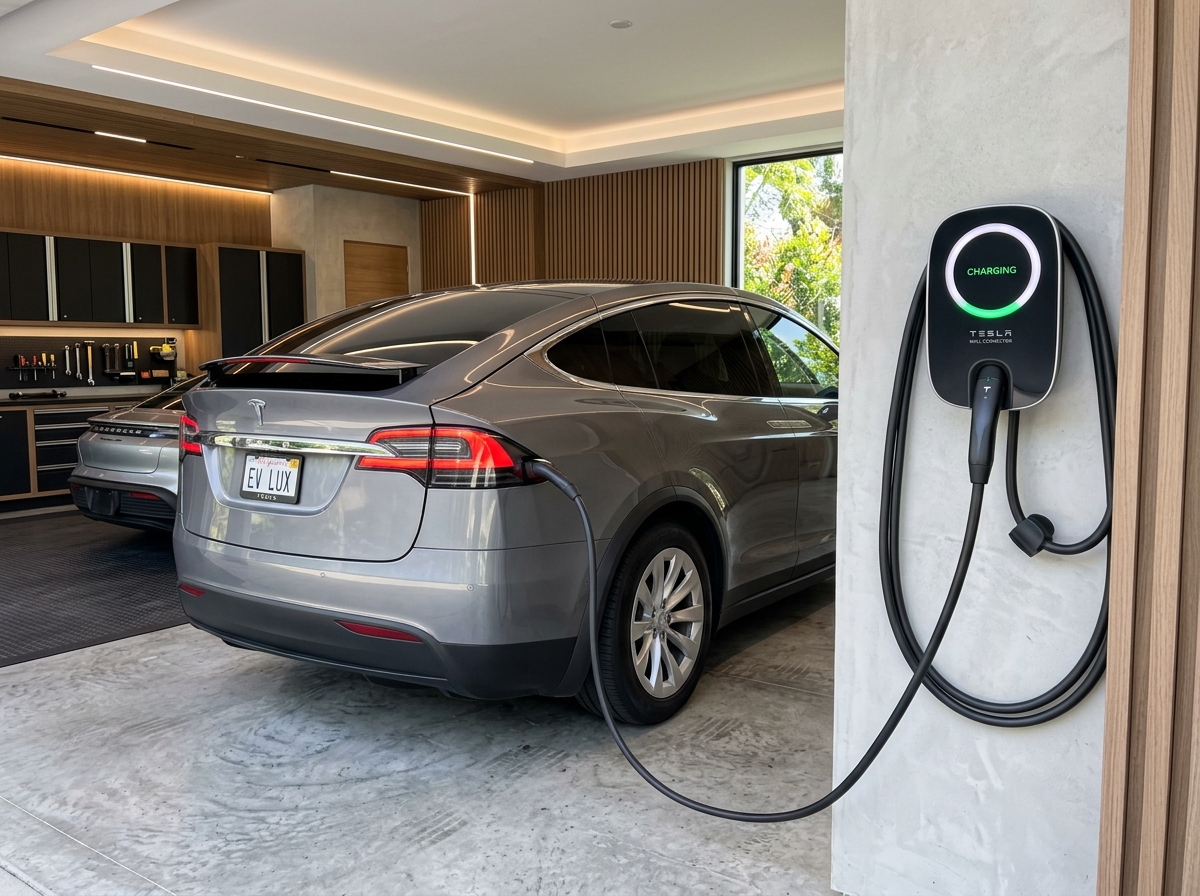 Level 2 EV charger station installed in Toronto garage